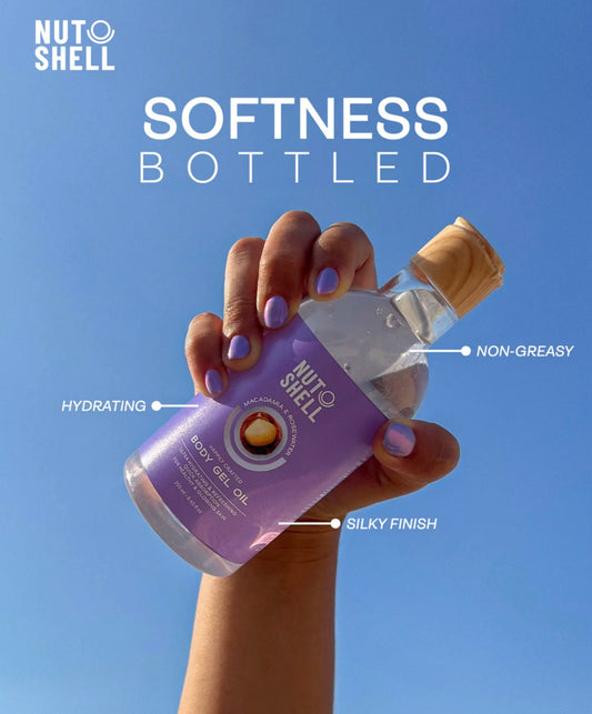 Nutshell Body Gel Oil بالمكاديميا و ماء الورد