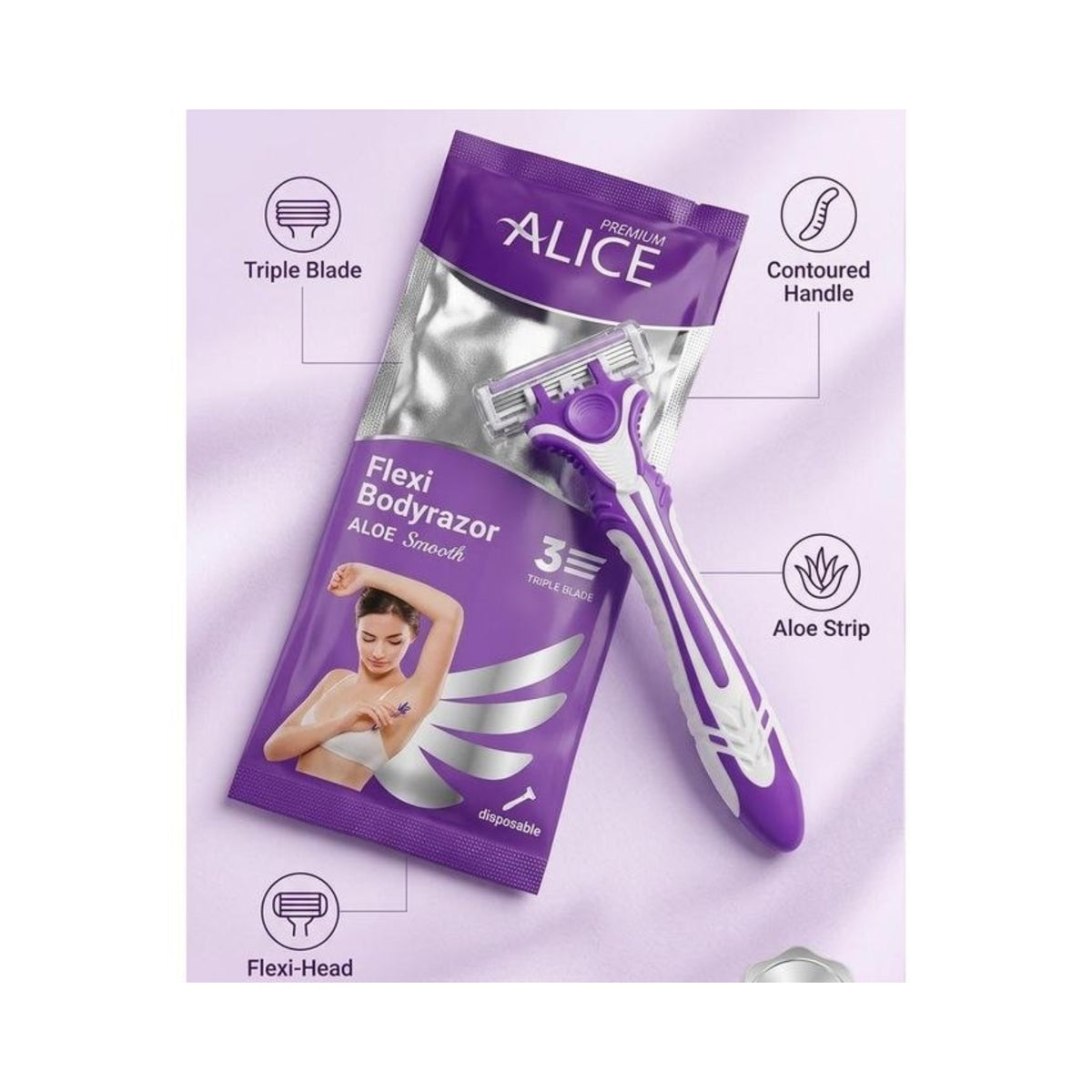 Alice Body Razor - 1Pc أليس ماكينة حلاقة نسائية