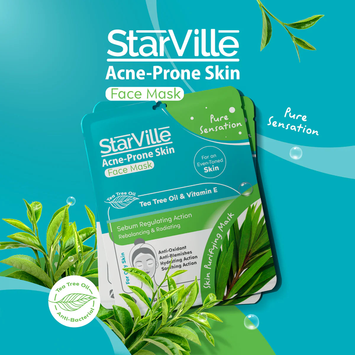 Starville Face Mask زيت شجرة الشاي