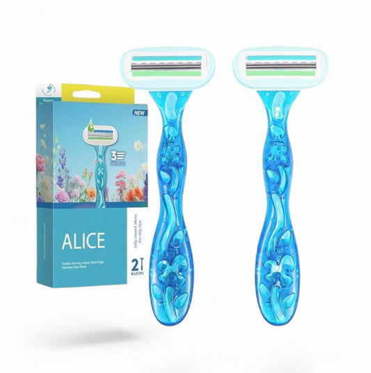 Alice Silky Smooth Razors 2PCs للبشرة الدهنية
