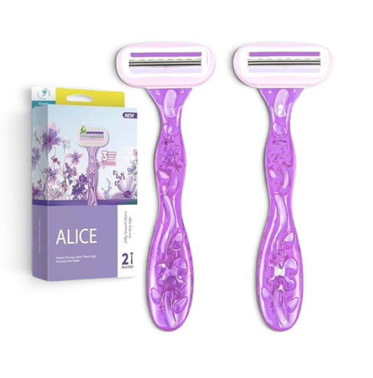 Alice Silky Smooth Razors 2PCs للبشرة الجافة