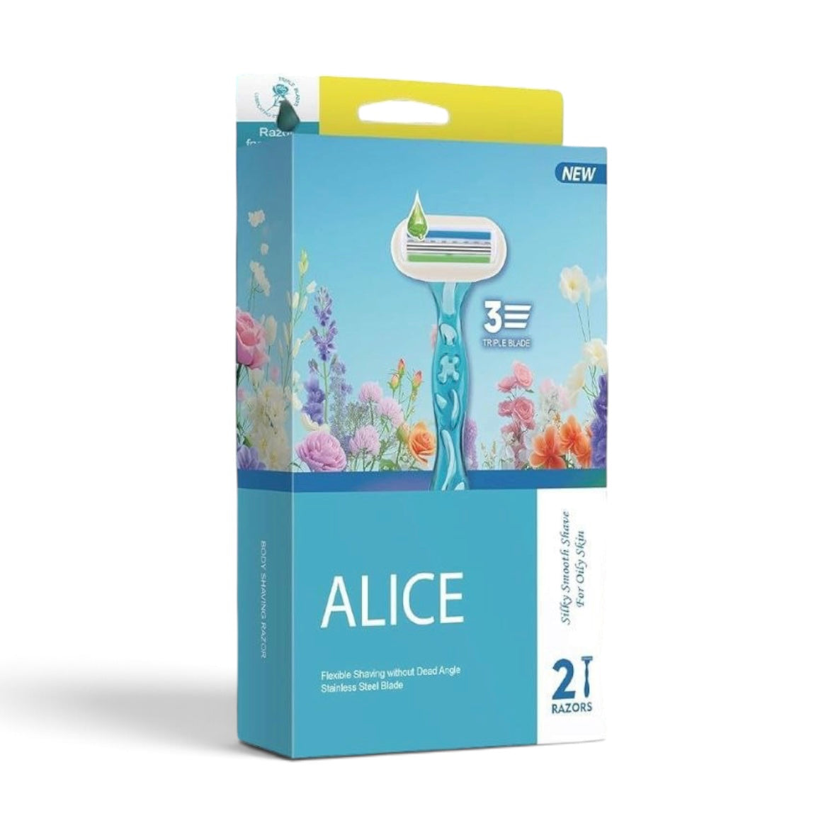 Alice Silky Smooth Razors 2PCs للبشرة الدهنية