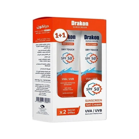 Drakon Sunscreen Gel Cream صن سكرين چل كريم 1+1